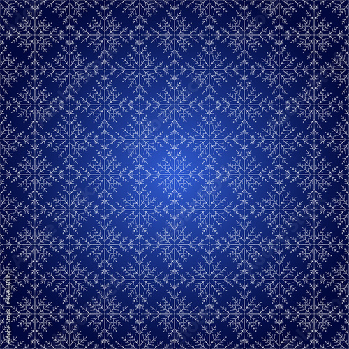 Seamless snowflakes blue background for winter and christmas