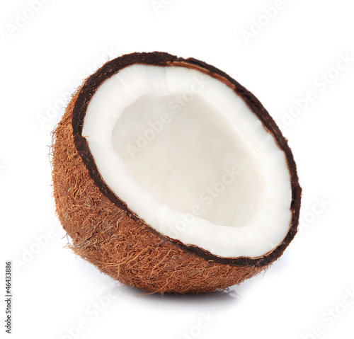 Half of coconut closeup
