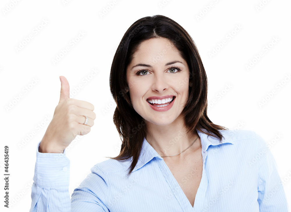 Happy successful business woman. Happy successful business woman.