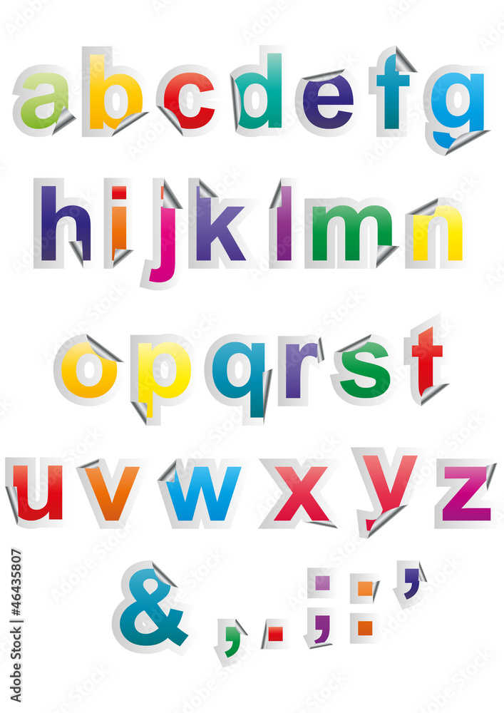 sticker alphabet