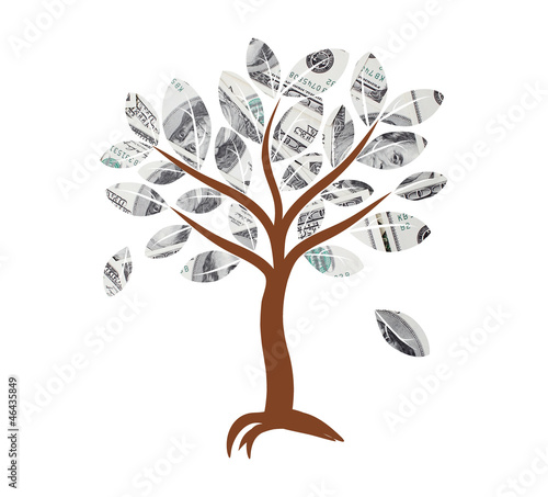 Money tree. illustration.