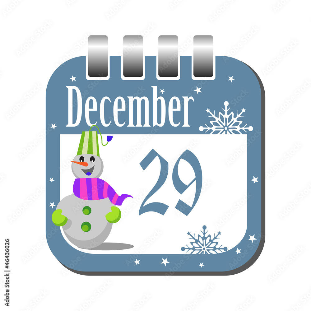 Naklejka premium December twenty nine