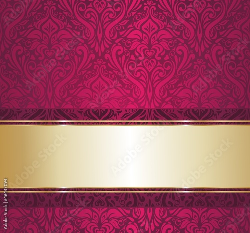 red christmas vintage wallpaper background