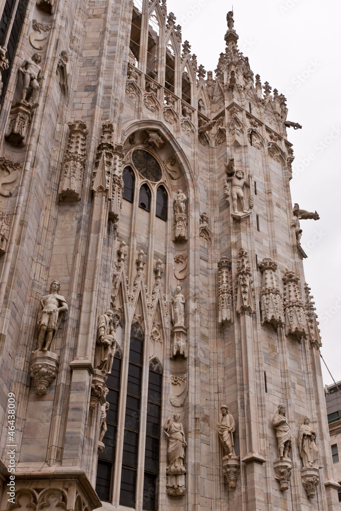 Details of Duomo Cathedral in Milan, Italy