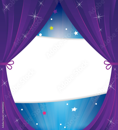 Sparkling theater curtain