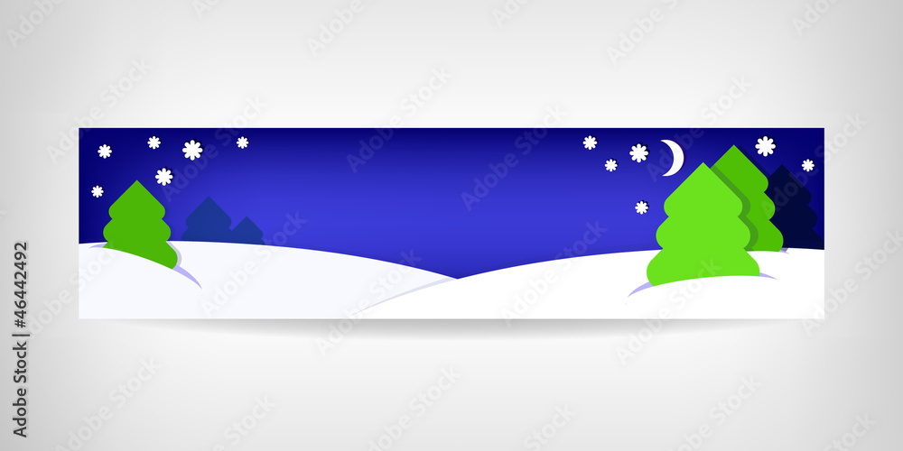 Obraz premium New Year's banner on blue background with place for text.