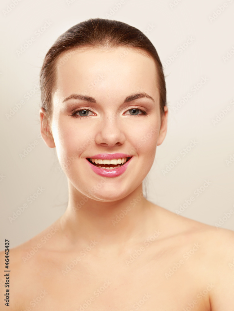 A beautiful woman, portrait isolated on white background A beautiful woman, portrait isolated on white background