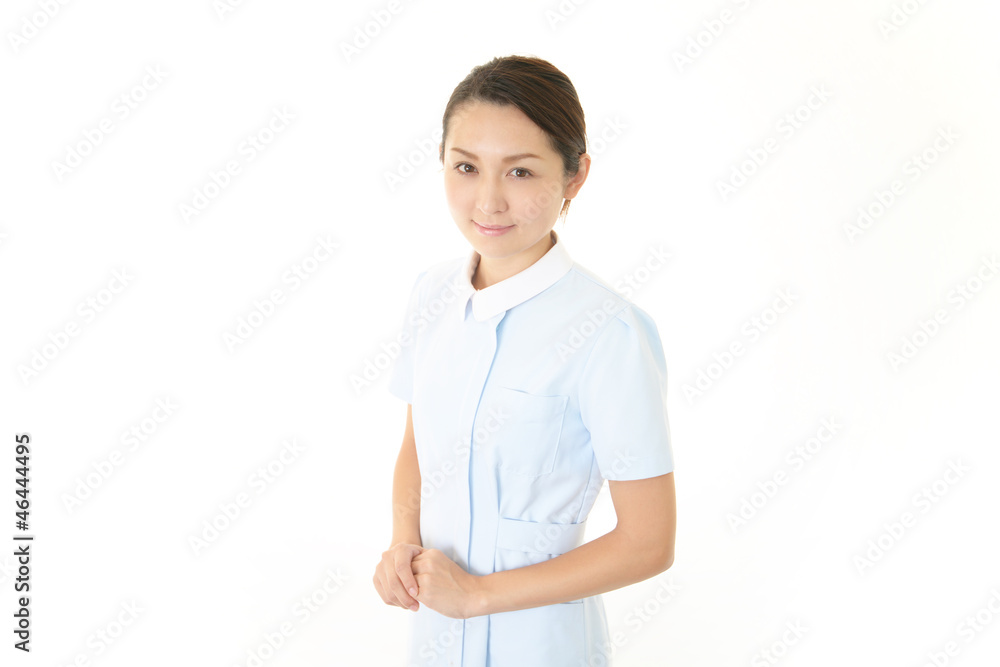 微笑む美しい看護師 微笑む美しい看護師
