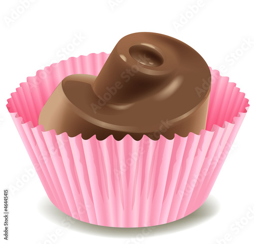 chocolates in a pink cup