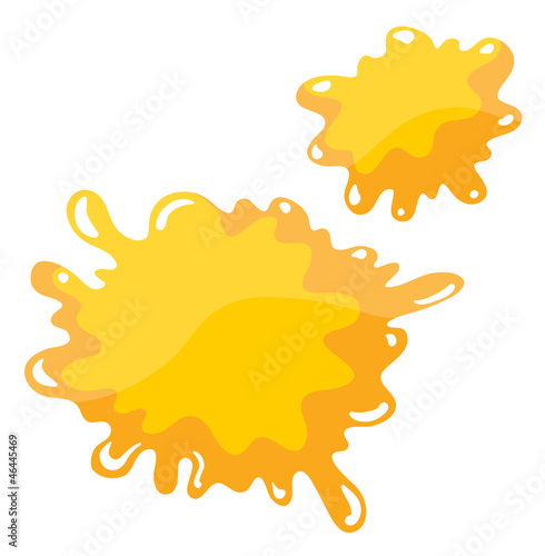 two yellow color splash
