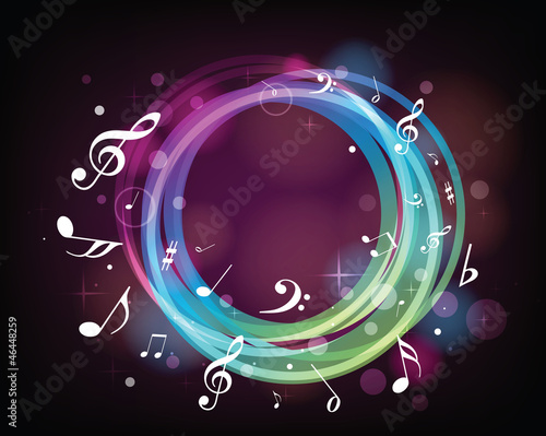 lighting music notes