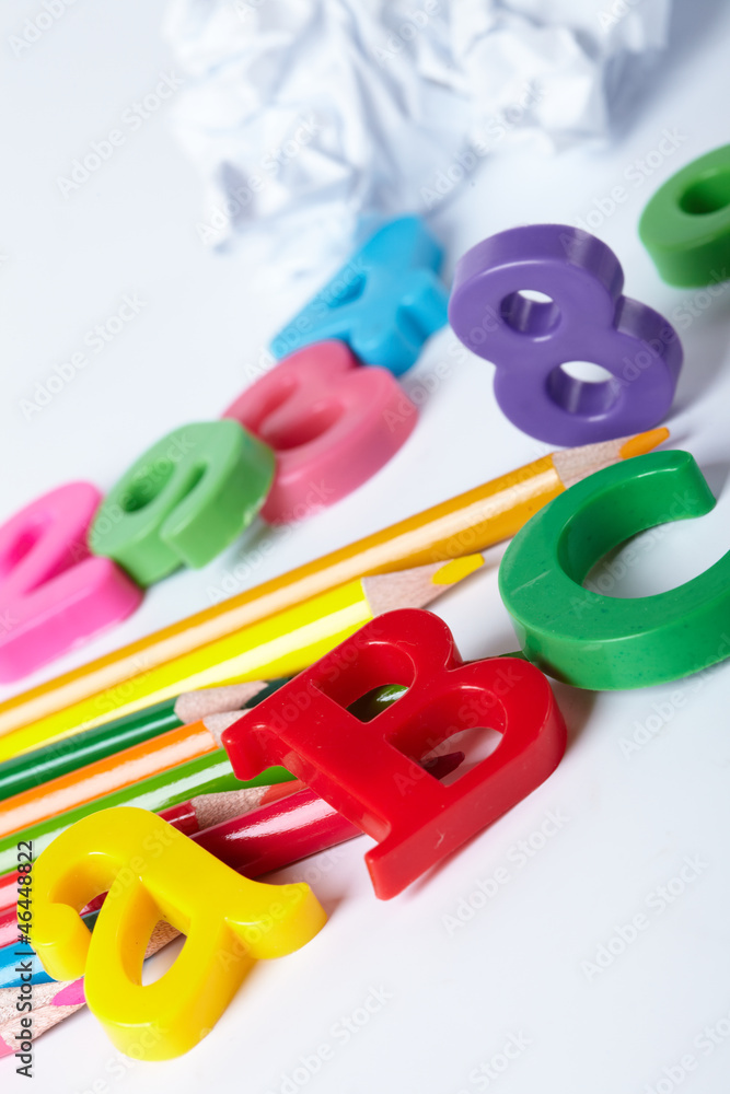 Fototapeta premium Plastic alphabet letters