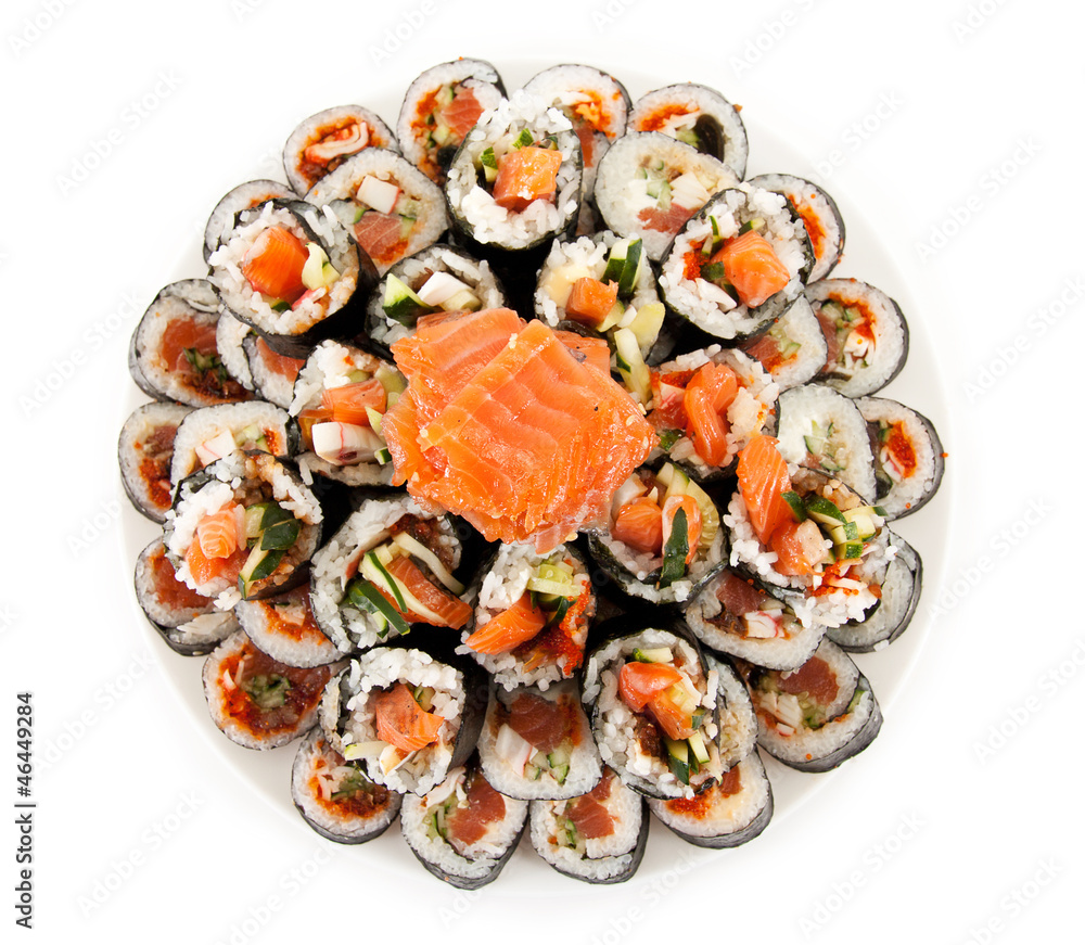 Sushi on a plate