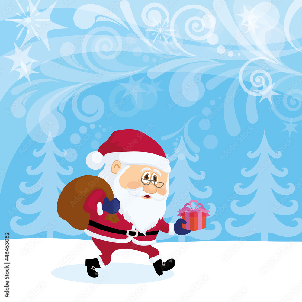 Santa Claus in forest