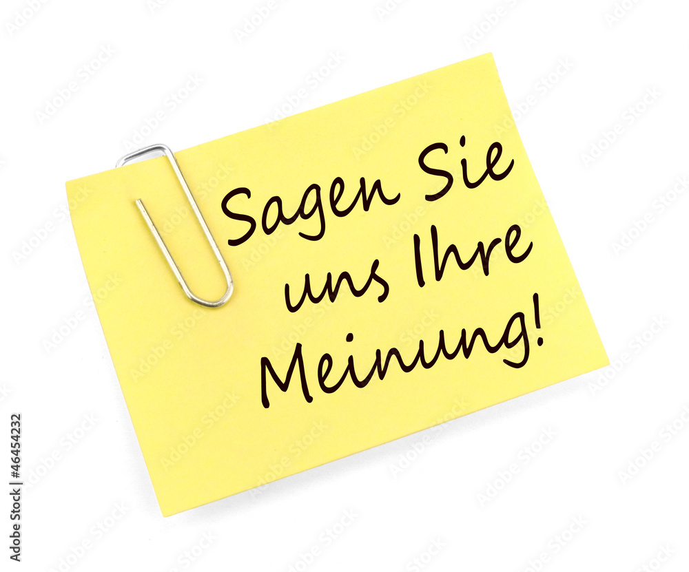 Sagen Sie uns Ihre Meinung Sagen Sie uns Ihre Meinung