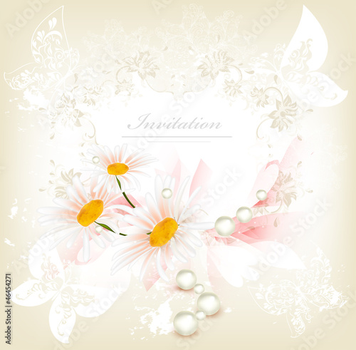 Flower invitation card