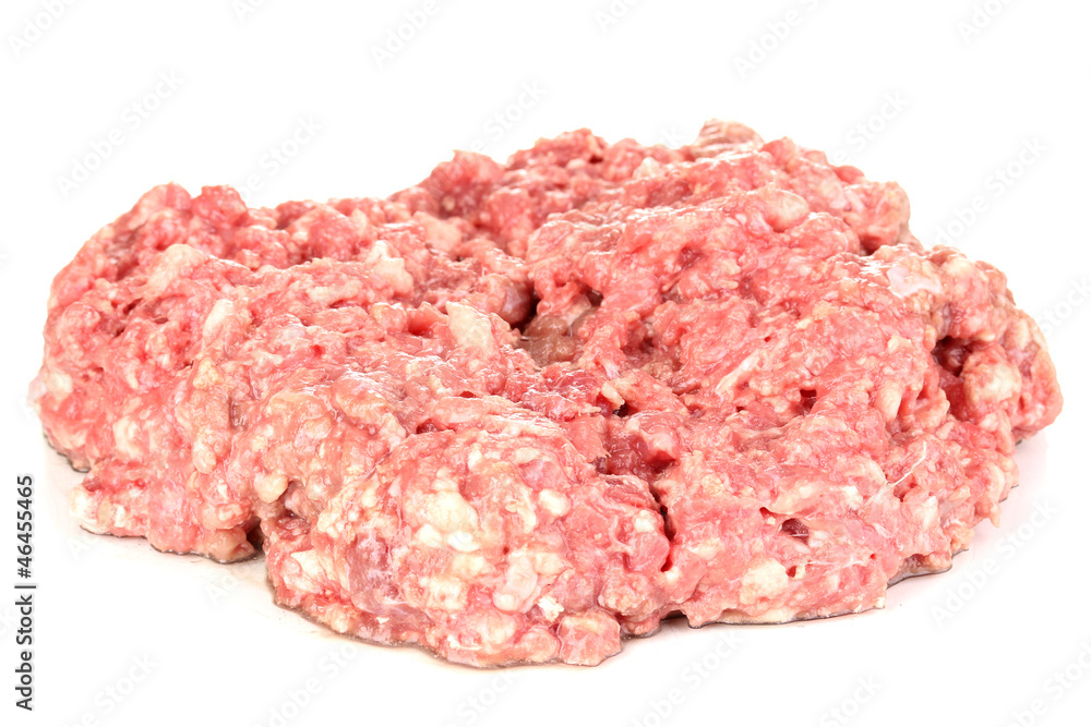 raw ground meat isolated on white raw ground meat isolated on white