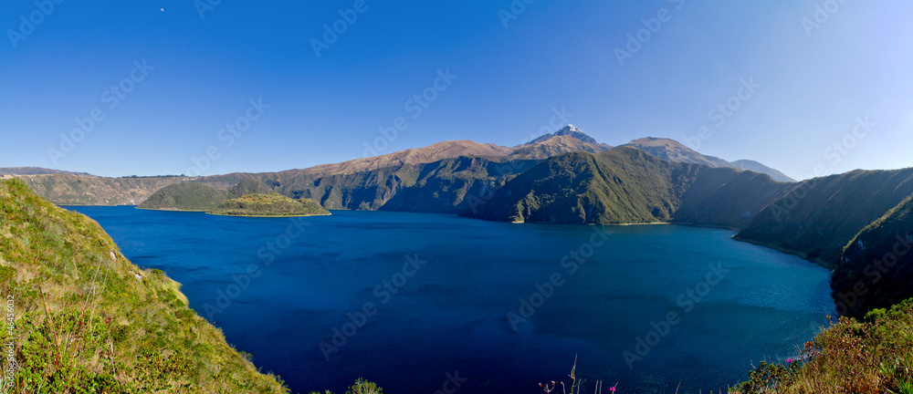 Cuicocha caldera and lake in Ecuador South America