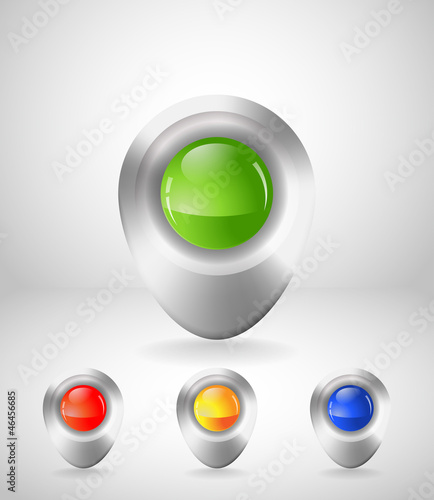 Map pointer icon. Vector