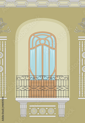 Art Nouveau - seamless facade