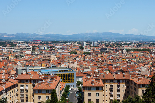 City panorama of Perpignan buildings