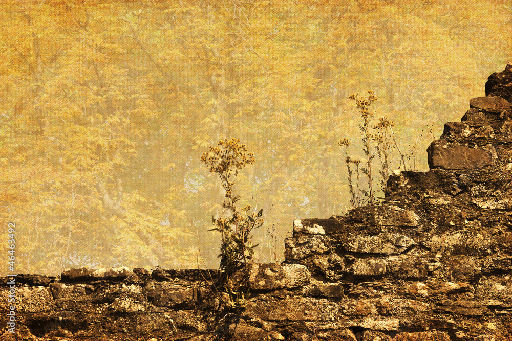 Bruchsteinmauer mit Hintergrundtextur