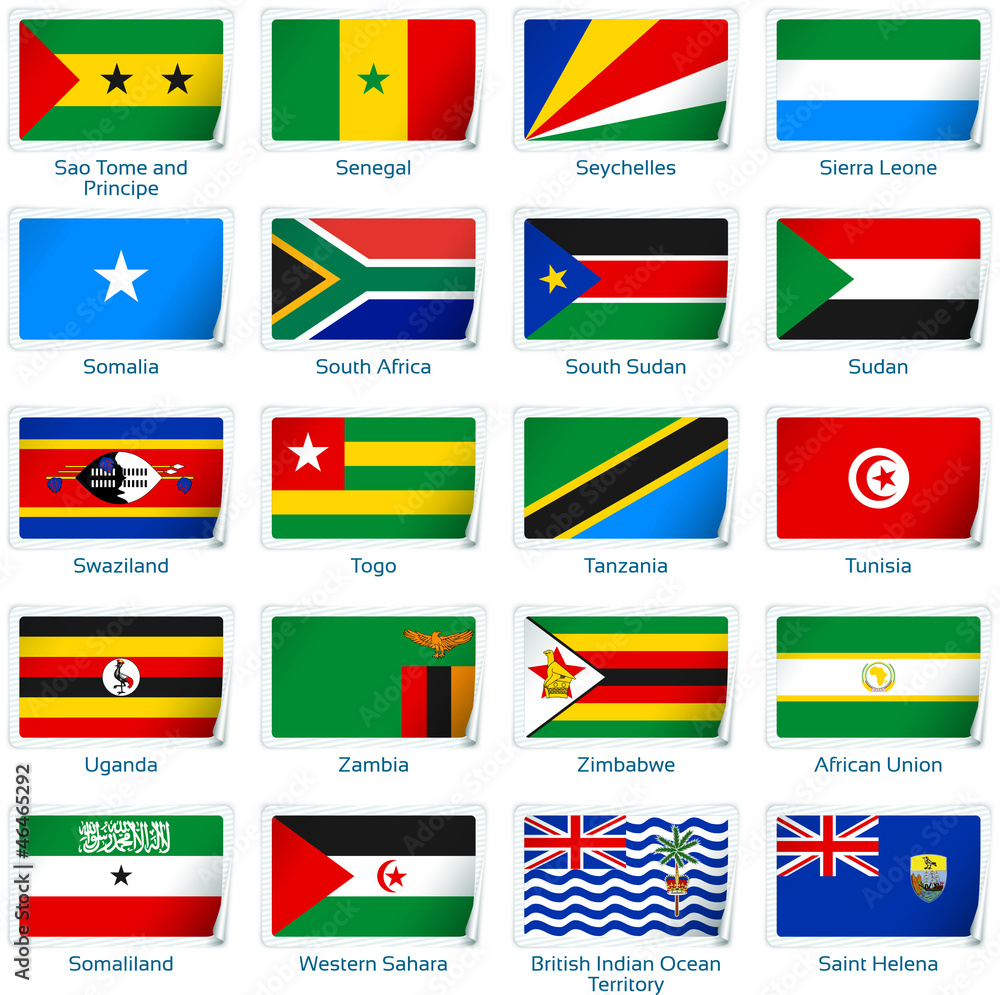 Sticker flags Africa 3 of 3