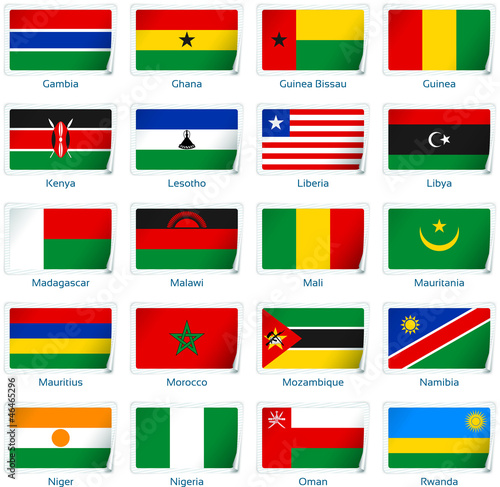 Sticker flags Africa 2 of 3
