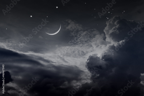 night sky with moon Fototapete