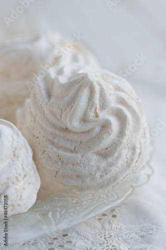 White meringue cookies