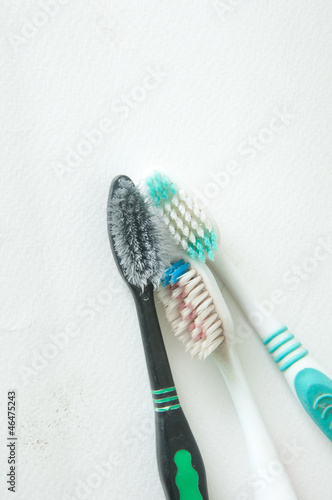 used tooth brush- old toothbrush