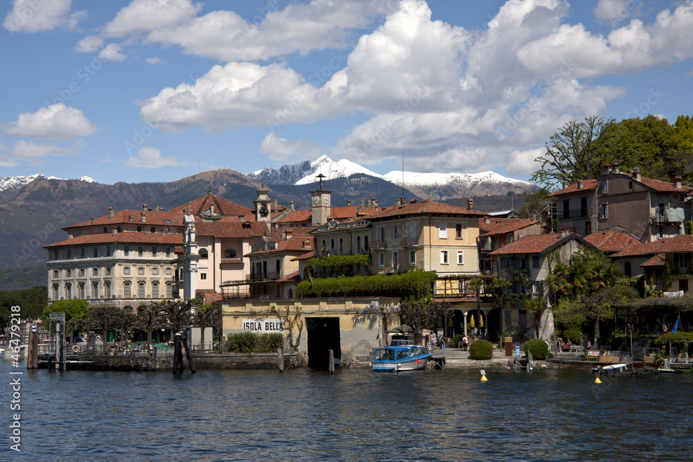 Island Lake Maggiore in  Italy