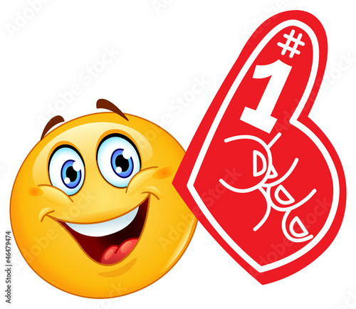 Foam finger emoticon