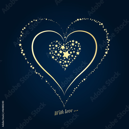 coeur étoilé "with love"