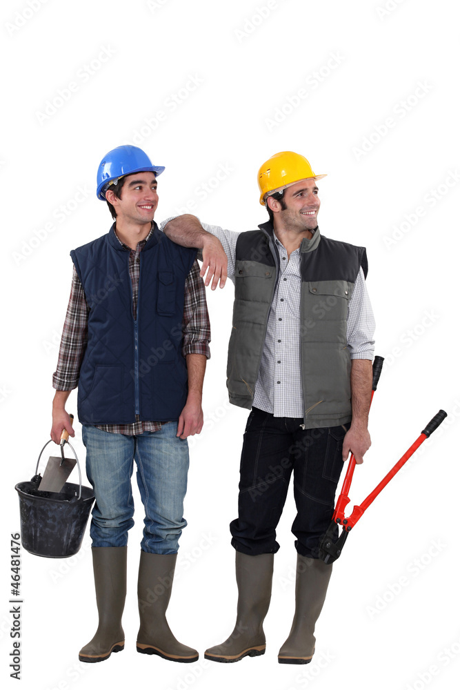 A team of distracted tradesmen