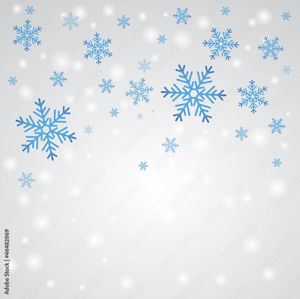 Snow fall. Winter background.