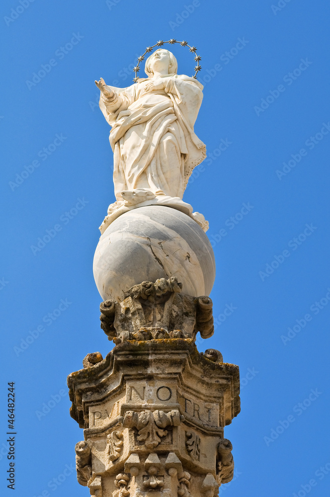 Fototapeta premium Virgin column. Nardò. Puglia. Italy.