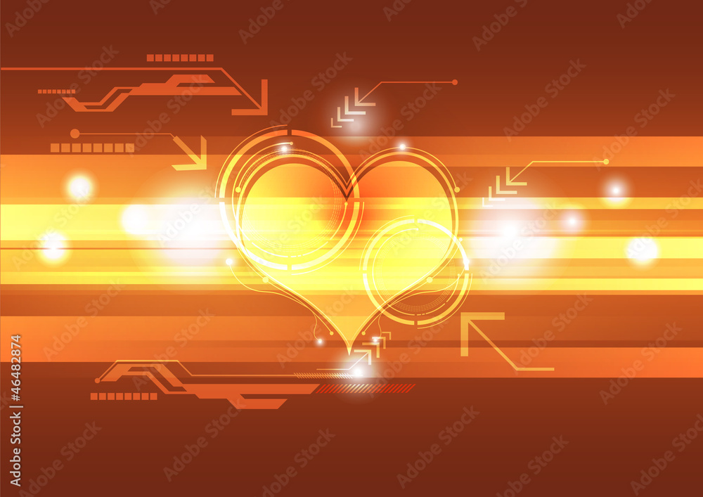 Fototapeta premium cardiograph technology concept