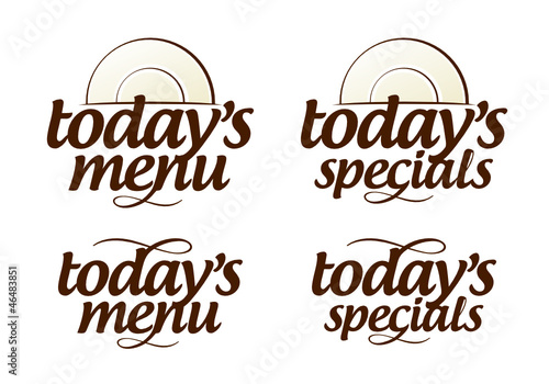 Today`s Menu icons set.