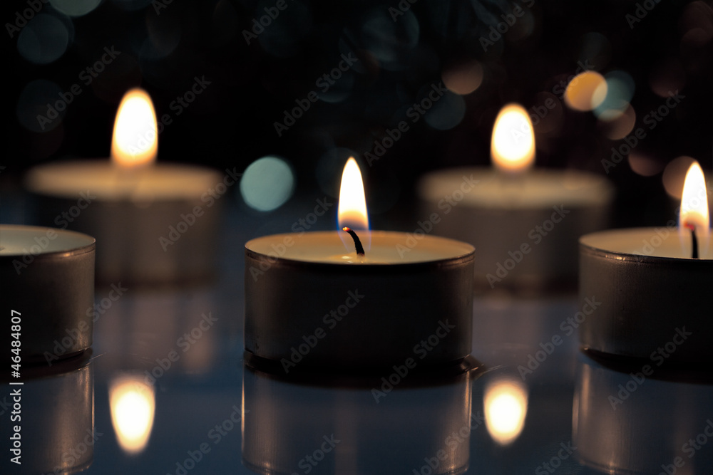 Many burning candles with shallow depth of field Many burning candles with shallow depth of field