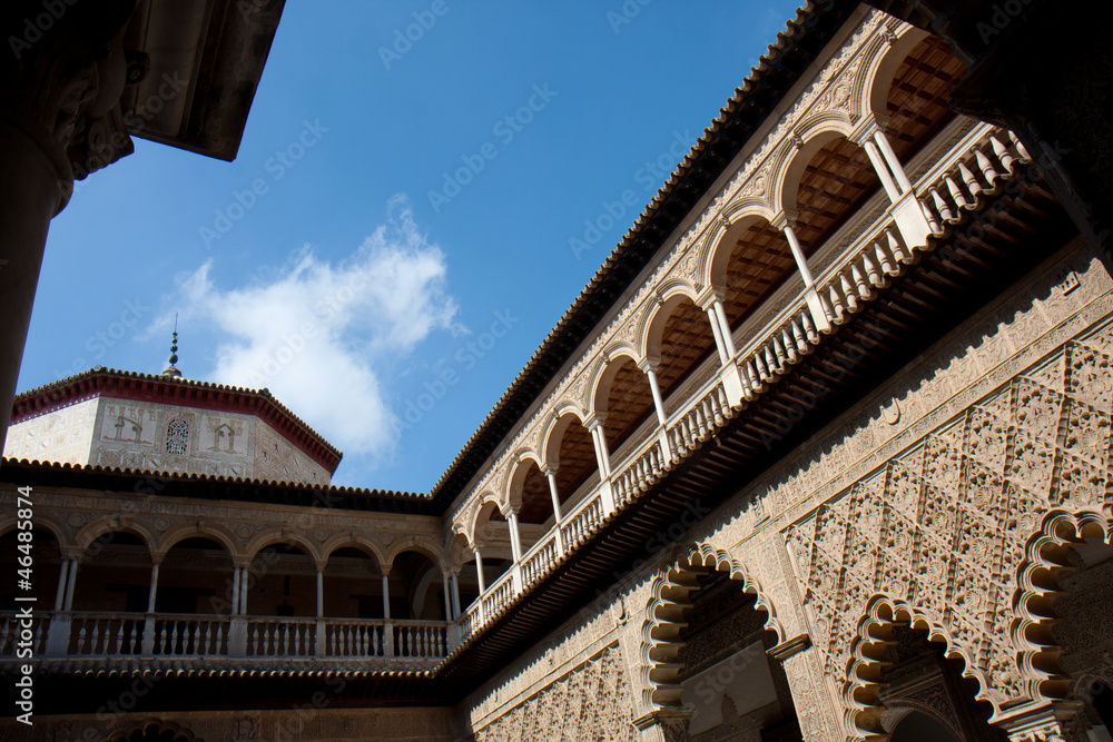 Obraz premium Patio de las doncellas, Alcazar de Séville, Espagne.