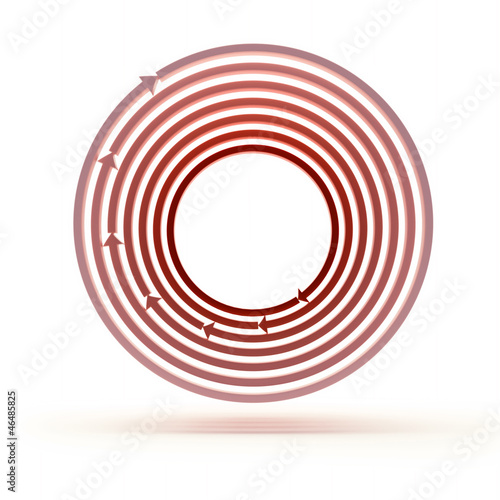 Red arrow circles