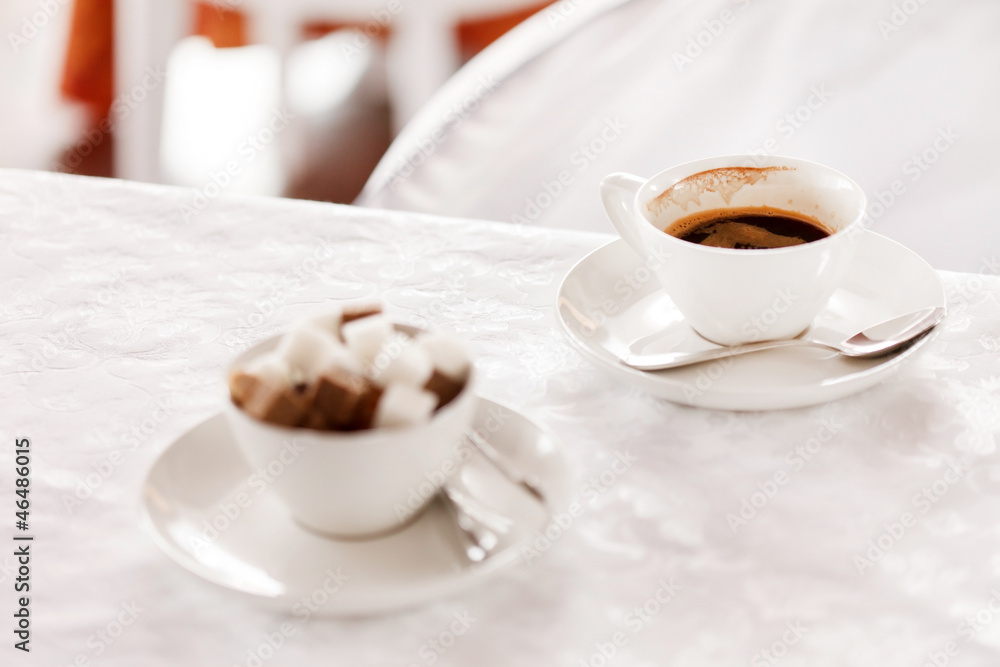 Fototapeta premium coffee with sugar