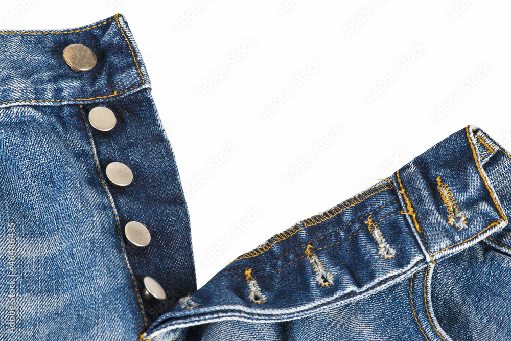 Pantalones vaqueros con bragueta de botones abierta foto de Stock | Adobe  Stock