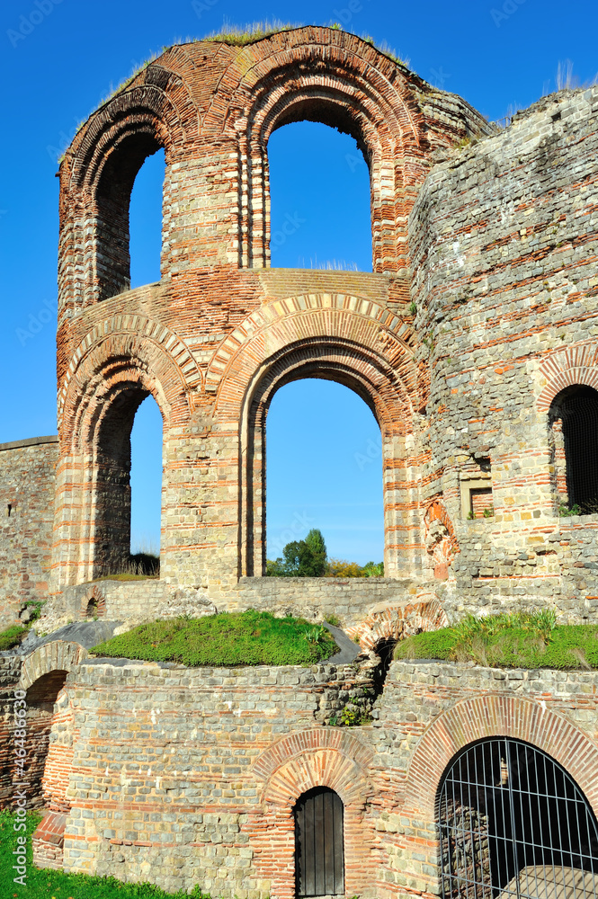 Ruins of ancient Roman Imperial Baths in Trier