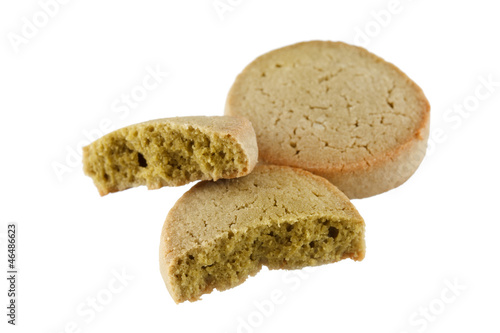 tasty cookie with green tea