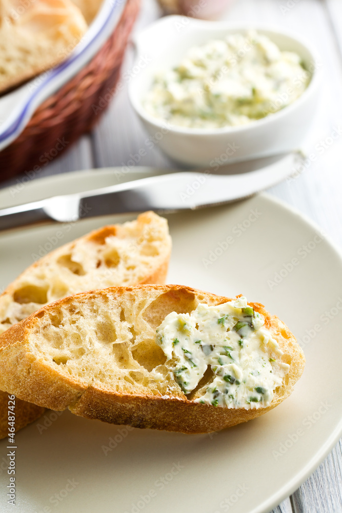 ciabatta with herb butter