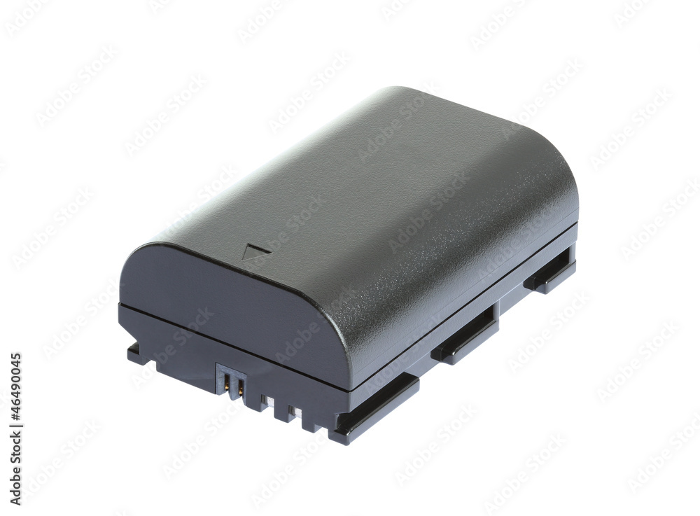Battery pack for camera isolated on white background Battery pack for camera isolated on white background