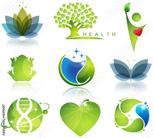 Health-care and ecology symbols
