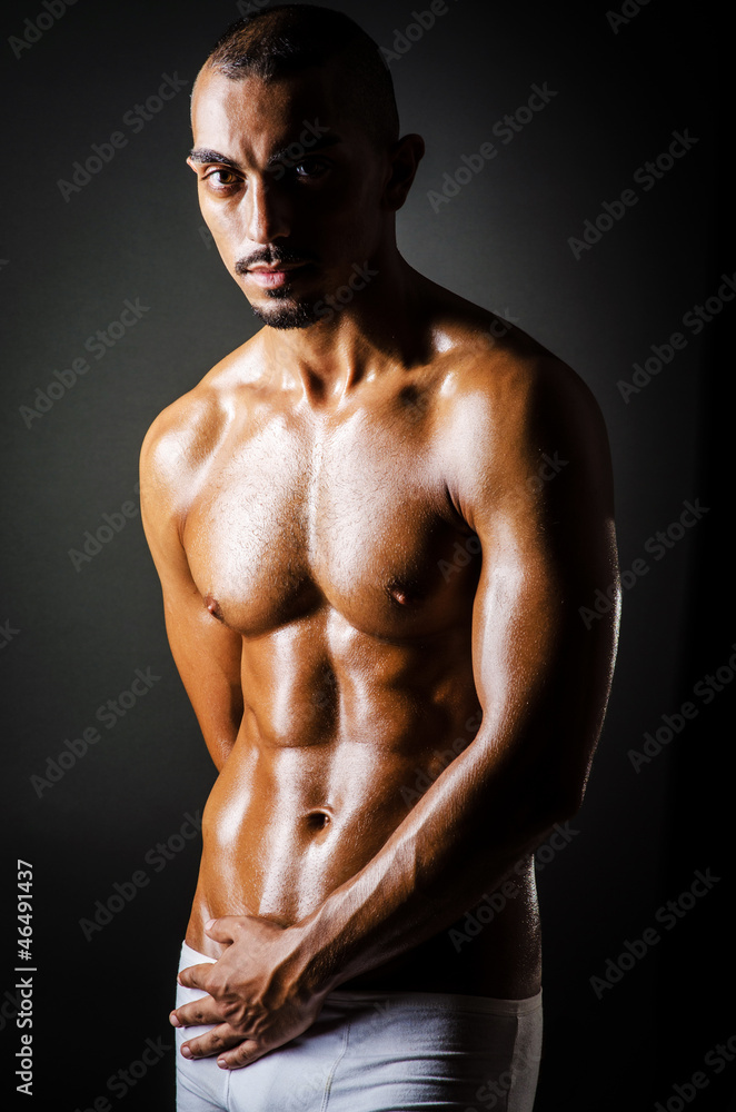 Fototapeta premium Bodybuilder with muscular body